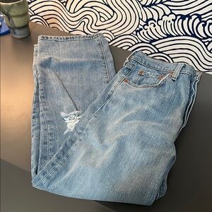 NWOT Irregular Levi's Ribcage Straight Ankle Jeans